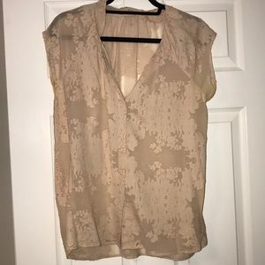 Joie short sleeve button down blouse size small